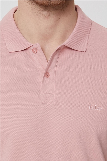 Twins Erkek %100 Pamuk Polo Yaka T-Shirt Pembe