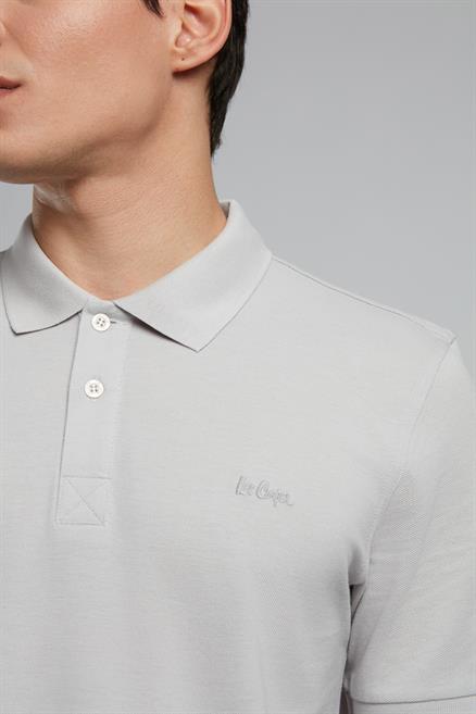Twins Erkek %100 Pamuk Polo Yaka T-Shirt Taş