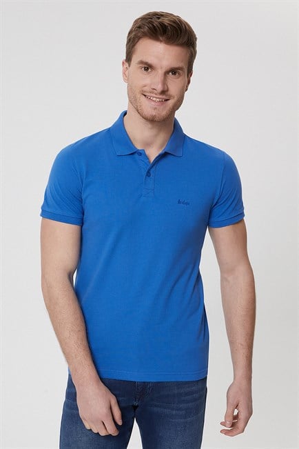 Twins Erkek %100 Pamuk Polo Yaka T-Shirt Saks