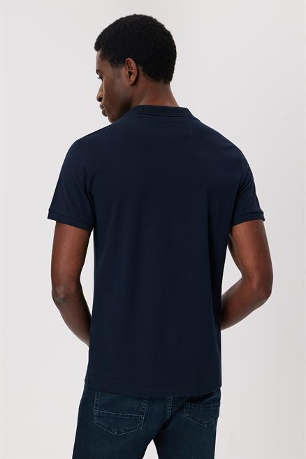 Twins Erkek %100 Pamuk Polo Yaka T-Shirt Lacivert