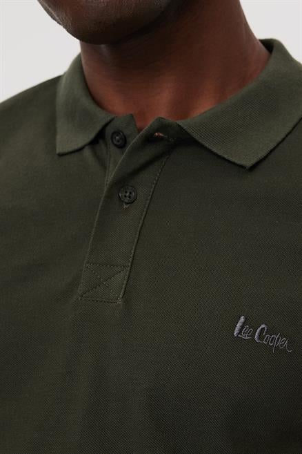 Twins Erkek %100 Pamuk Polo Yaka T-Shirt Olive