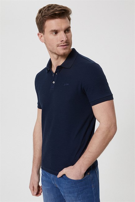 Tylen Erkek %100 Pamuk Polo Yaka T-Shirt Lacivert