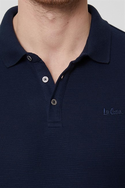 Tylen Erkek %100 Pamuk Polo Yaka T-Shirt Lacivert