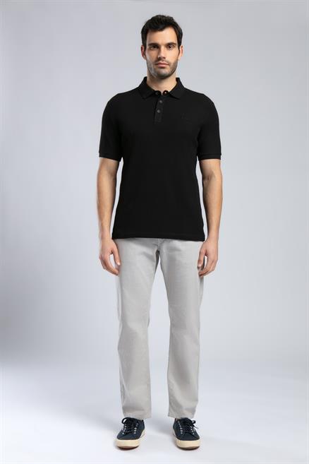 Tyler Erkek %100 Pamuk Polo Yaka T-Shirt Siyah