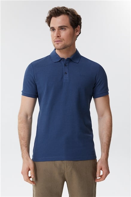 Tylen Erkek %100 Pamuk Polo Yaka T-Shirt Açık Lacivert