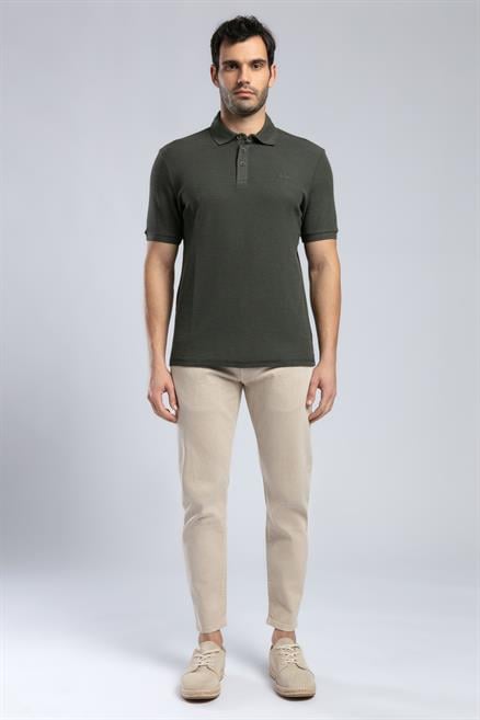 Tylen Erkek %100 Pamuk Polo Yaka T-Shirt Olive