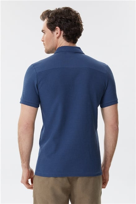 Tylen Erkek %100 Pamuk Polo Yaka T-Shirt Açık Lacivert