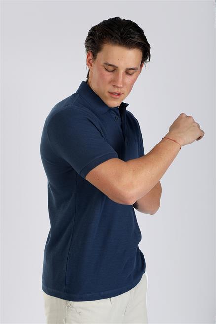 Tylen Erkek %100 Pamuk Polo Yaka T-Shirt Açık Lacivert