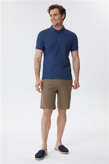 Tylen Erkek %100 Pamuk Polo Yaka T-Shirt Açık Lacivert