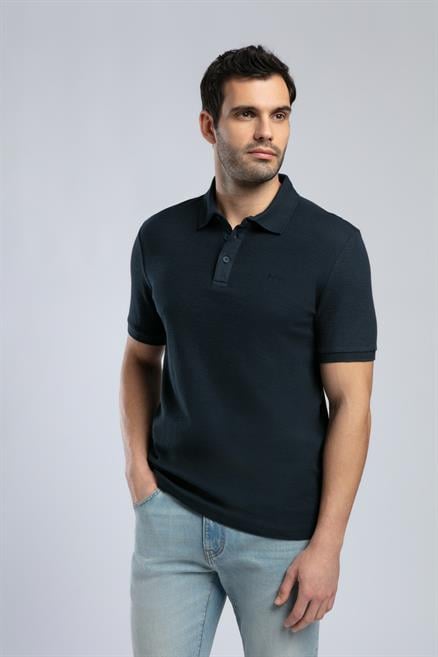 Tyler Erkek %100 Pamuk Polo Yaka T-Shirt Lacivert