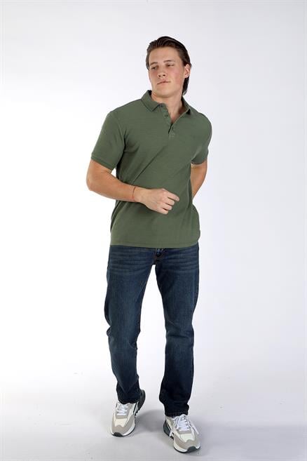 Tylen Erkek %100 Pamuk Polo Yaka T-Shirt Haki