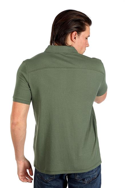 Tylen Erkek %100 Pamuk Polo Yaka T-Shirt Haki