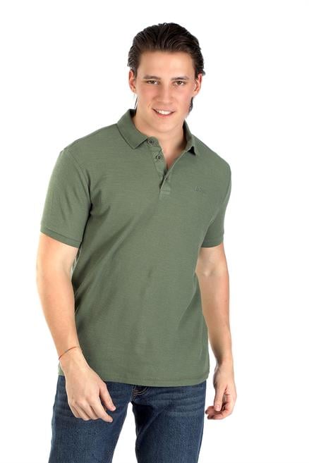 Tylen Erkek %100 Pamuk Polo Yaka T-Shirt Haki