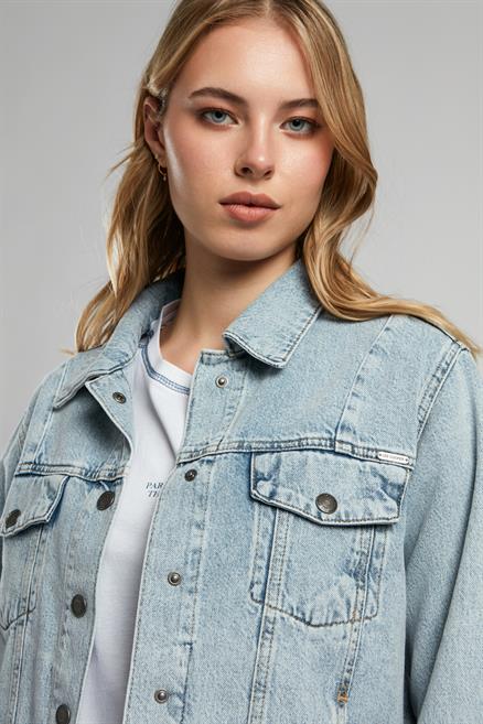 Valery Kadın %100 Pamuk Jean Ceket Denim