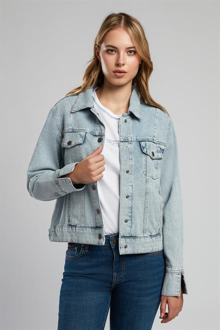 Valery Kadın %100 Pamuk Jean Ceket Denim