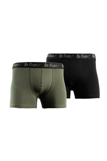 Valley Erkek 2Li Boxer Haki-Siyah