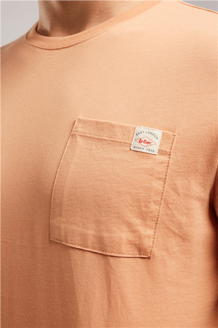 VINCENT Erkek Regular Fit %100 Pamuk Basic Bisiklet Yaka T-Shirt Pembe
