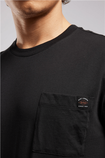 VINCENT Erkek Regular Fit %100 Pamuk Basic Bisiklet Yaka T-Shirt Siyah