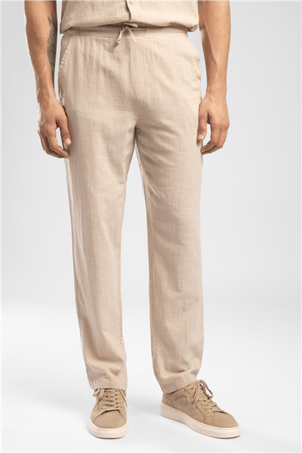 Wares Erkek Relaxed %100 Pamuk Pantolon Beyaz