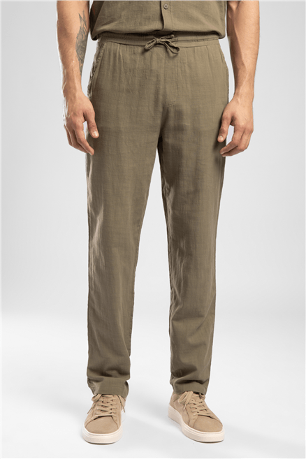 Wares Erkek Relaxed %100 Pamuk Pantolon Yeşil