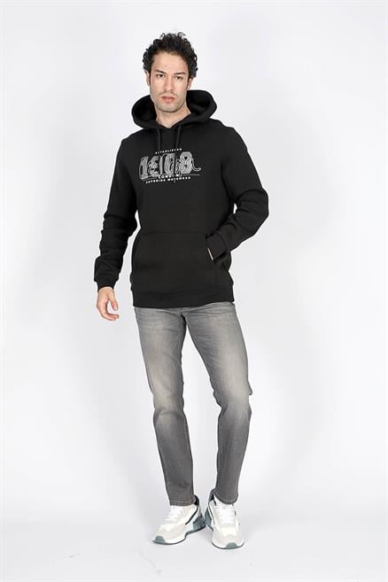 Washington Erkek Kapüşonlu Sweatshirt Siyah