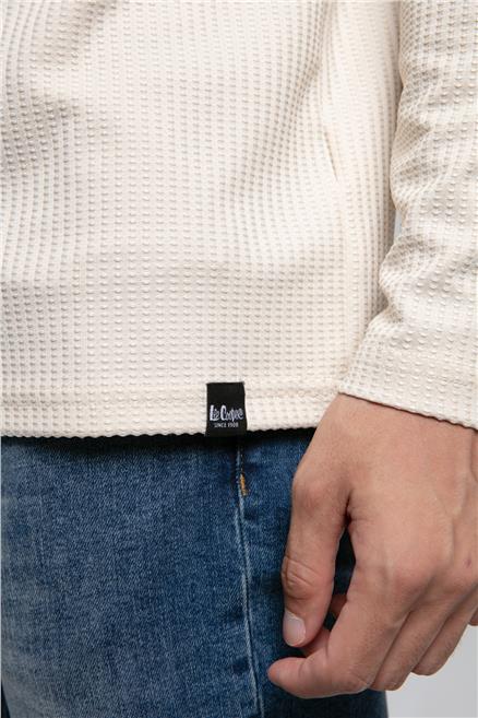Wayne Erkek O Yaka Sweatshirt Bej