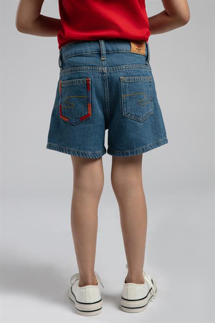Wells Kız Çocuk Jean Şort Denim