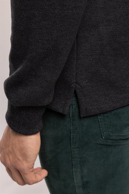 Westorn Erkek Dik Yaka Sweatshırt Antrasit