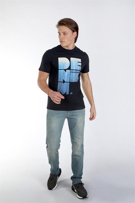 Wince Erkek %100 Pamuk O Yaka T-Shirt Siyah