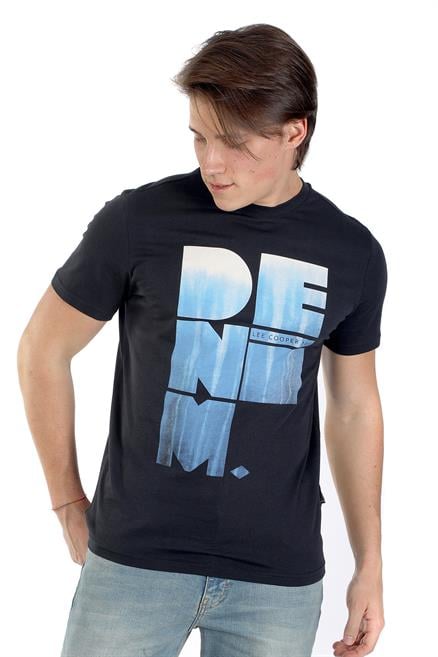 Wince Erkek %100 Pamuk O Yaka T-Shirt Siyah