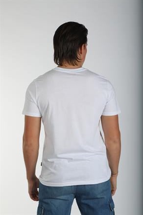 Wince Erkek %100 Pamuk O Yaka T-Shirt Beyaz