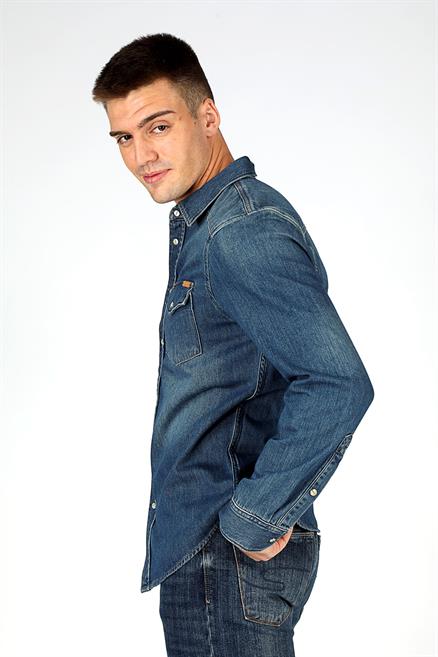 Wolker 1 Erkek %100 Pamuk Jean Gömlek