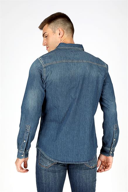 Wolker 1 Erkek %100 Pamuk Jean Gömlek