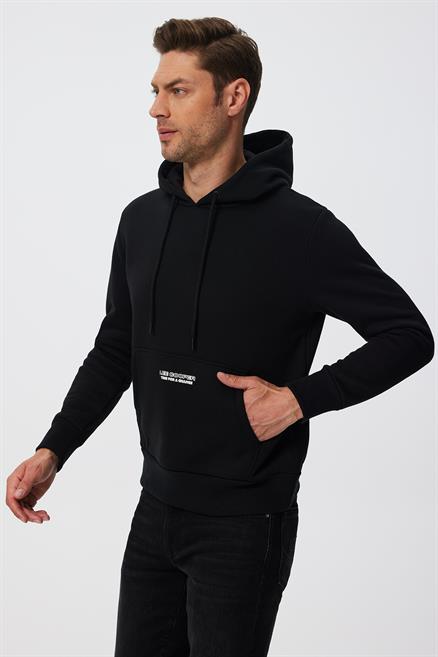 World Erkek Sweatshırt Siyah 