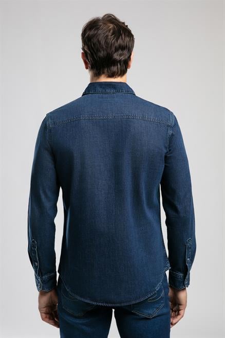 Worner 4 Erkek Jean Gömlek Denim