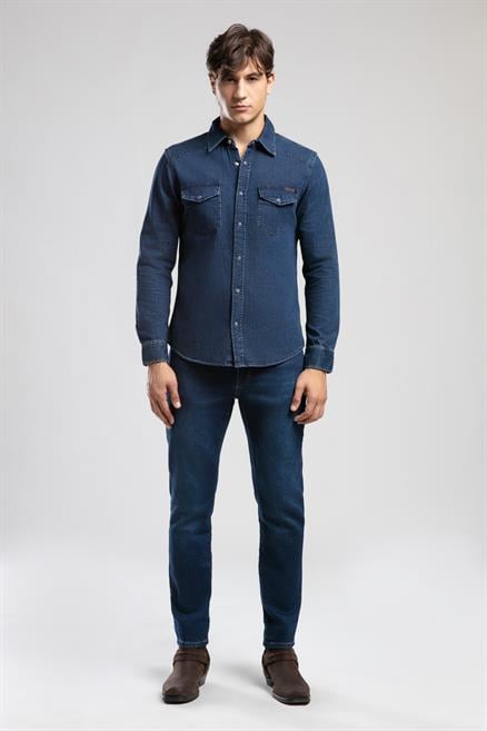 Worner 4 Erkek Jean Gömlek Denim