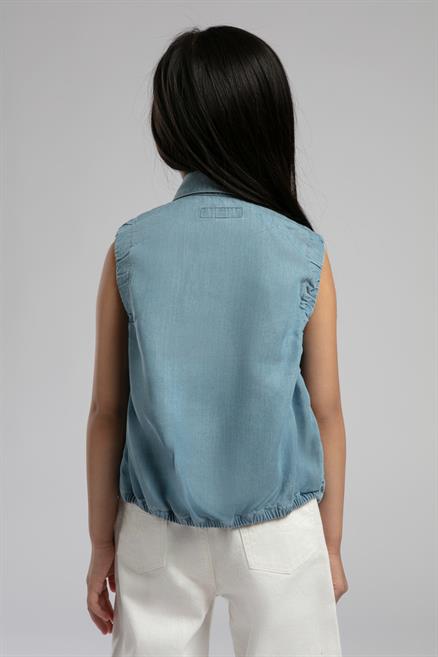 York Kız Çocuk Jean Gömlek Denim