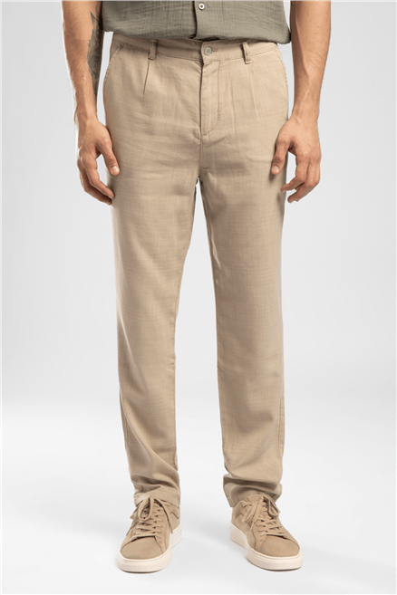 Zarse 2 Erkek Regular Tapered Fit Pantolon Bej