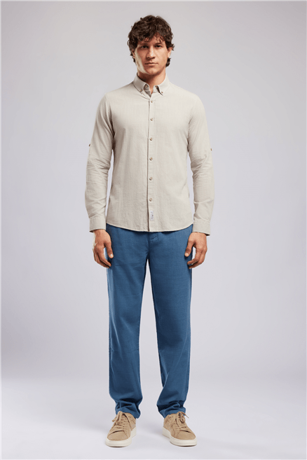 Zarse Erkek Regular Tapered Fit Pantolon Mavi