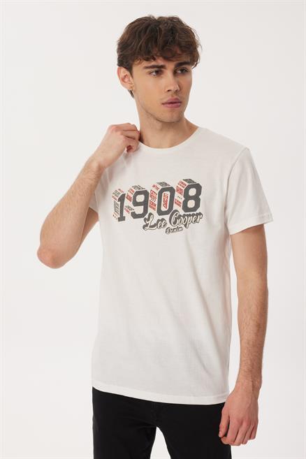 Zeta Erkek %100 Pamuk O Yaka T-Shirt Beyaz