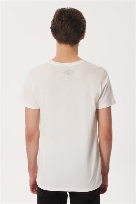 Zeta Erkek %100 Pamuk O Yaka T-Shirt Beyaz