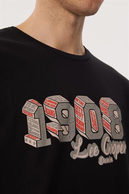 Zeta Erkek %100 Pamuk O Yaka T-Shirt Siyah
