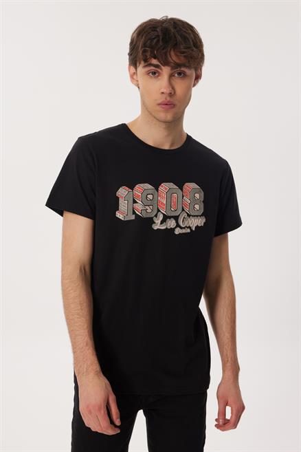 Zeta Erkek %100 Pamuk O Yaka T-Shirt Siyah