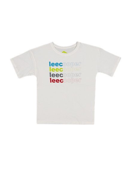 Lee Cooper Bert Erkek Çocuk Bisiklet Yaka T-Shirt Beyaz. 2