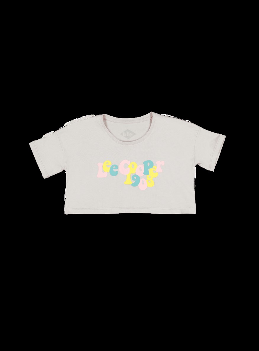 Lee Cooper 90'S Kız Çocuk Bisiklet Yaka T-Shirt Koyu Somon. 1