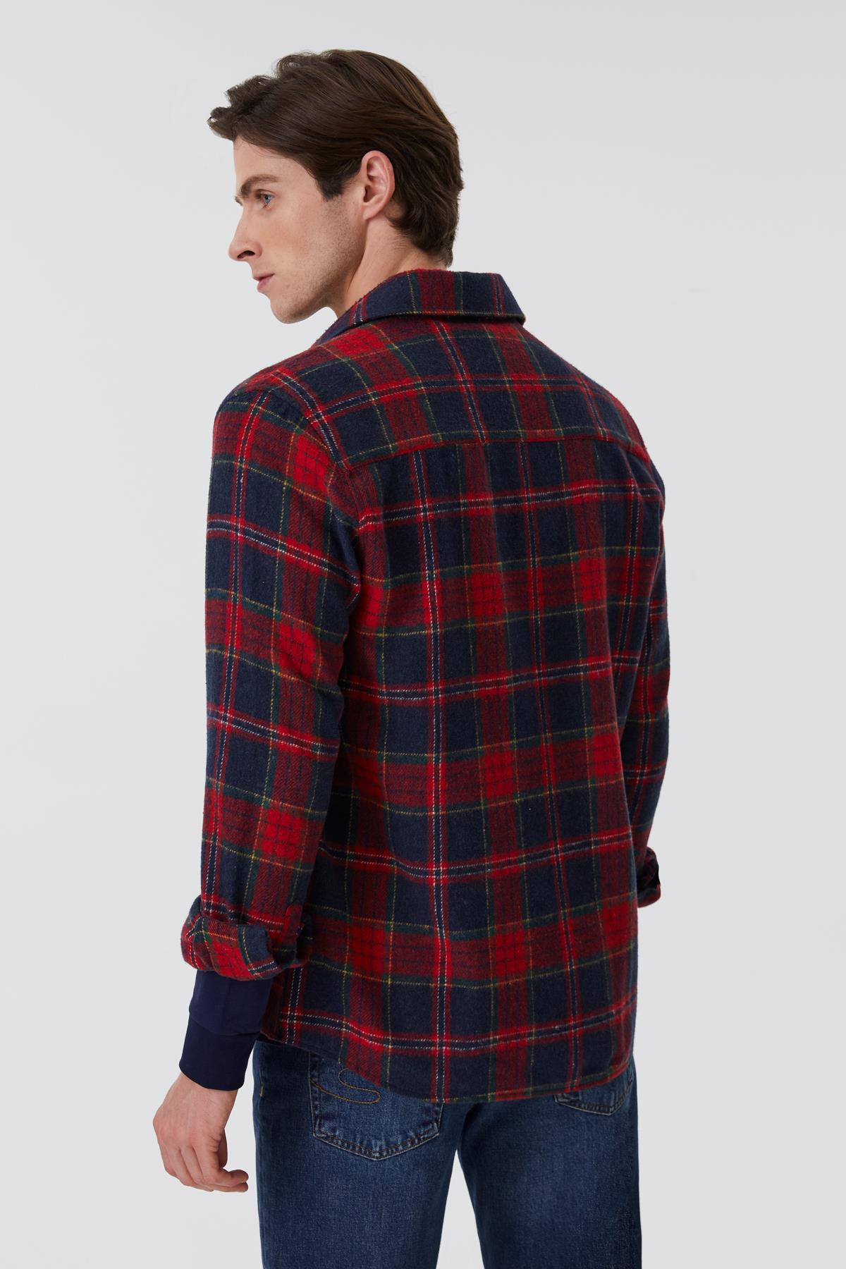 Abel Erkek Dokuma U.Kol Gömlek Bordo 