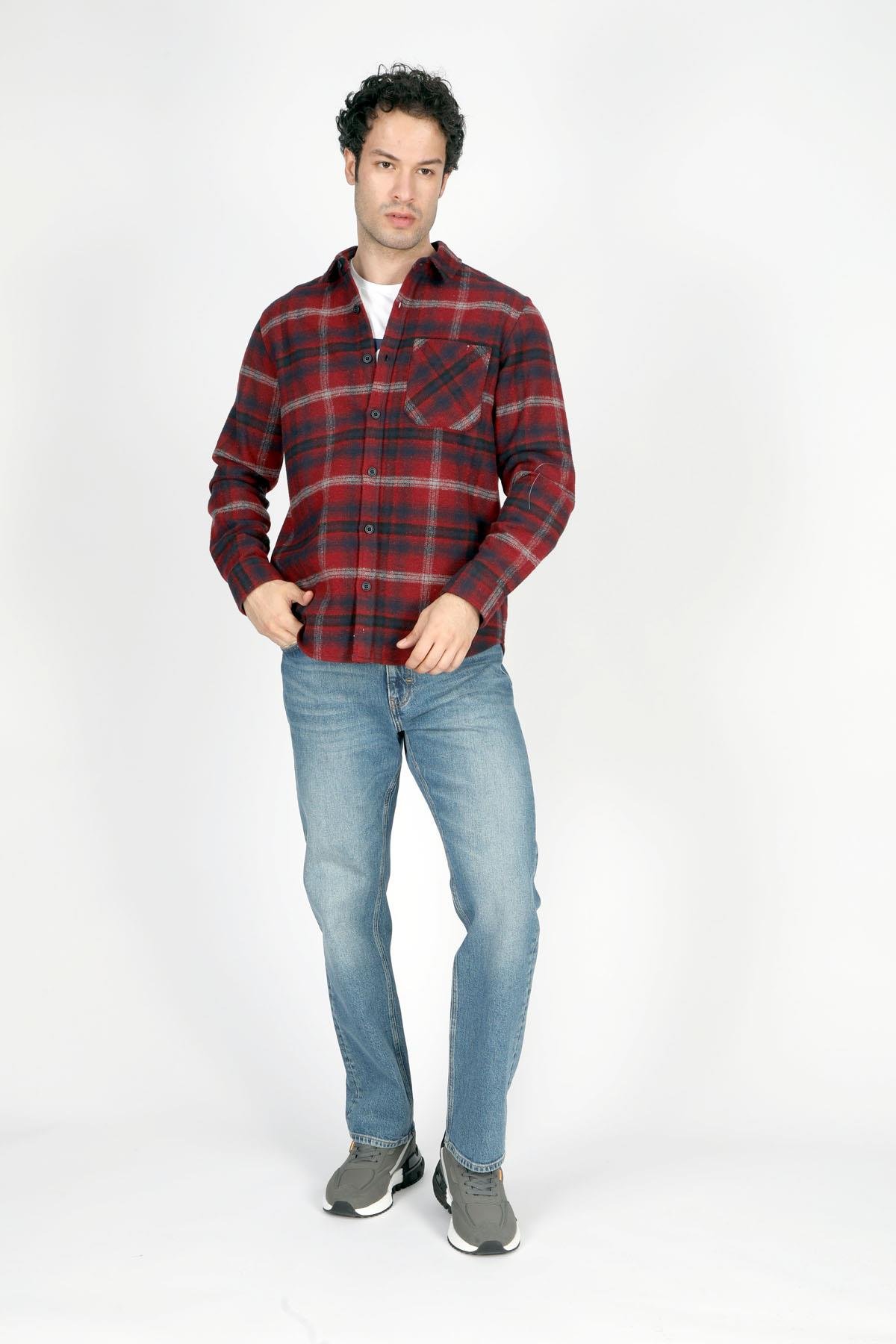 ALVERT ERKEK DOKUMA U.KOL GÖMLEK