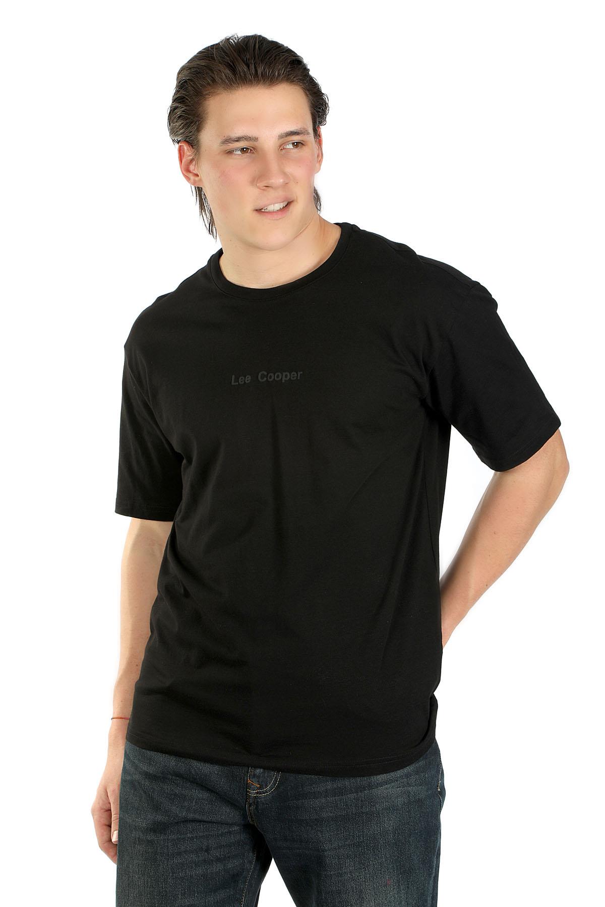Aylex Erkek %100 Pamuk O Yaka T-Shirt Siyah