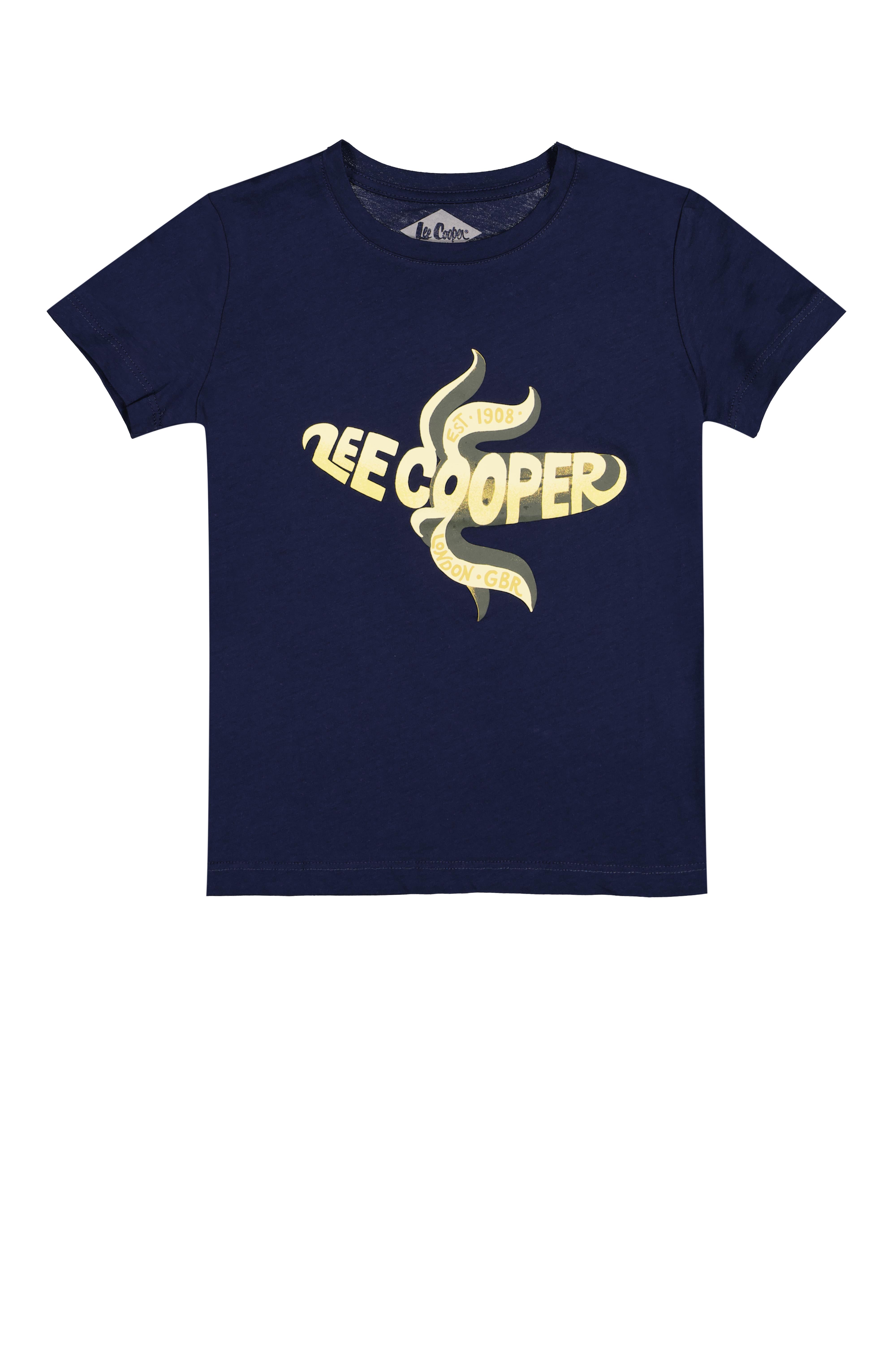 Banana Erkek Çocuk Bisiklet Yaka T-Shirt Açık Lacivert