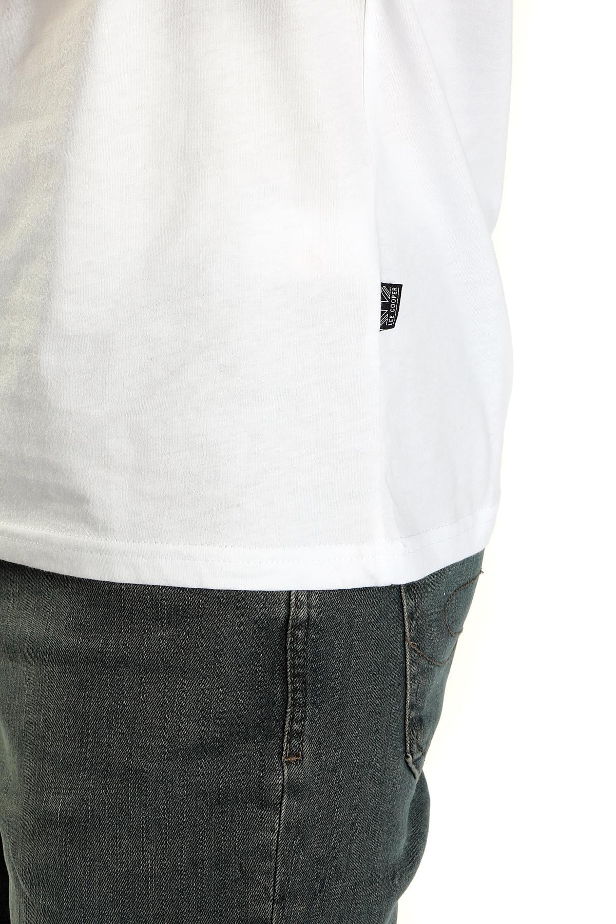 Baselo Erkek %100 Pamuk O Yaka T-Shirt Beyaz